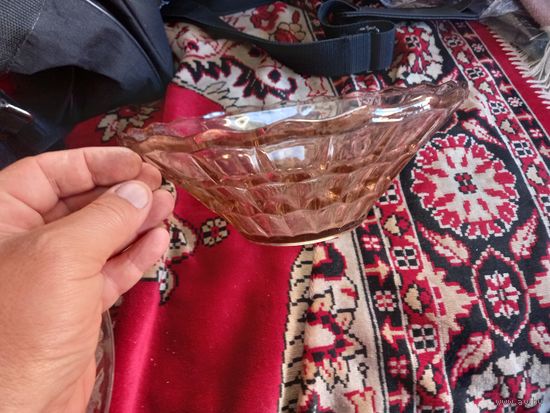 Салатница конфетница СССР (3) оранжевая