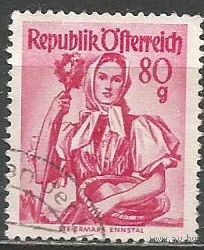 Австрия. Национальные костюмы. Эннсталь. 1949г. Mi#908.