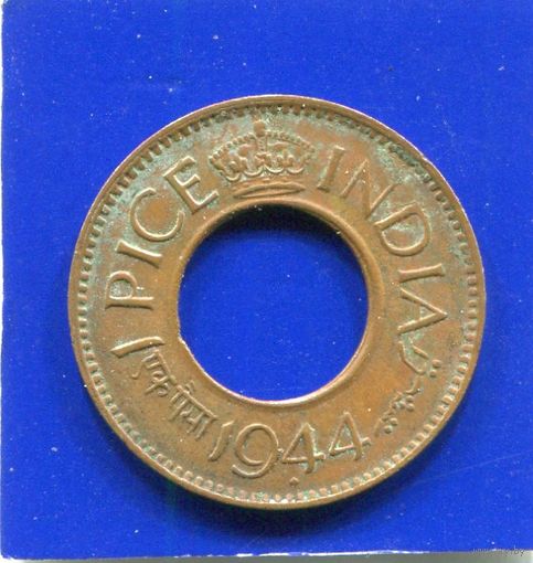 Британская Индия 1 пайс 1944 , Бомбей