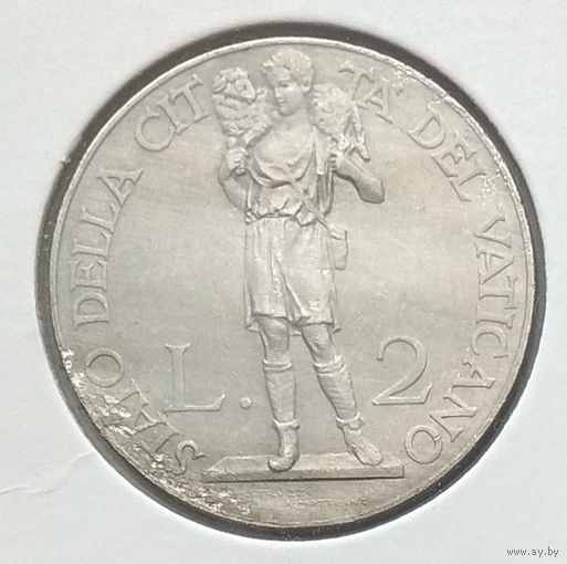 Ватикан 2 лиры 1930 г. В холдере
