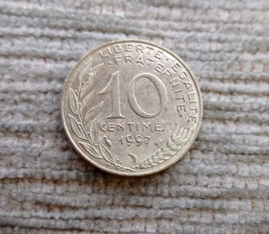 Werty71 Франция 10 сантимов 1997