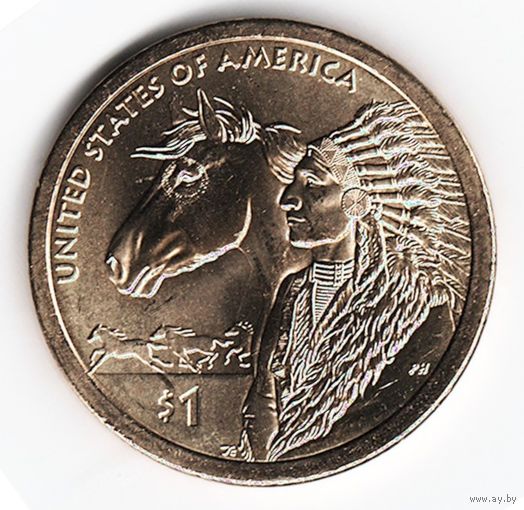1 доллар США 2012 год Сакагавея Торговые пути 17 века двор Р _состояние aUNC/UNC