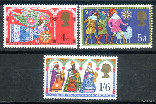 Великобритания - 1969г. - Рождество - 3 марки - полная серия, MNH [Mi 532-534]. #3-GB-Z-1-18