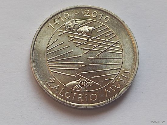 Литва 1 лит 2010 г. 600 лет Грюнвальдской битве.