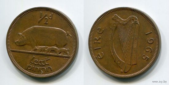 Ирландия. 1/2 пенни (1965)