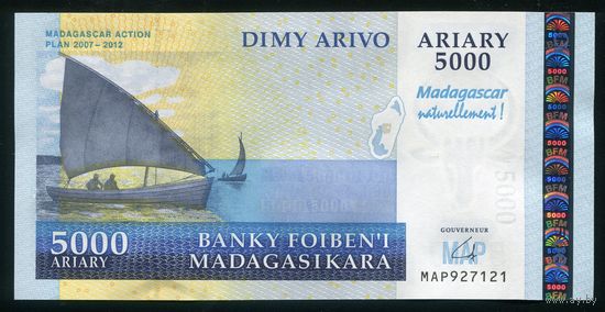 Мадагаскар 5000 ариари 2008 г. P94. UNC