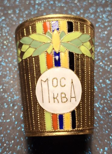 Стопка латунь эмаль позолота олимпиада 80 распродажа коллекции