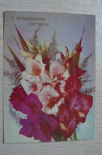 Дергилев И., С праздником Октября! 1988, 1989, чистая.