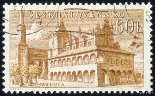 Города Чехословакии 1954 год 1 марка