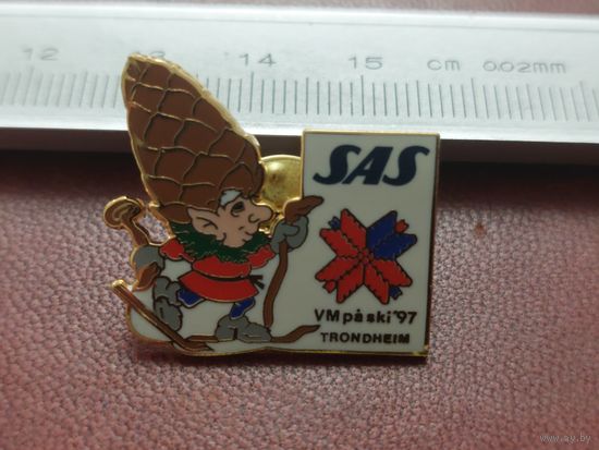 Значок чемпионат мира лыжи1997