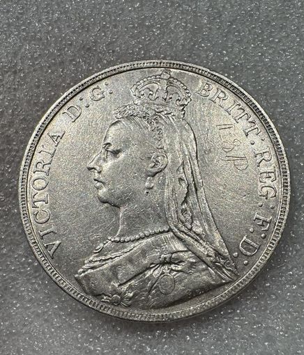 С рубля без мц! 1 крона 1892 Великобритания редкий сохран!