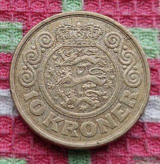 Дания 10 крон 1989 года. Королева Маргарет II.