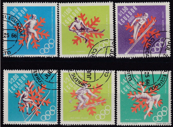 1968 Эквадор ЗОИ Гренобль Франция Хоккей Фигурное катание Лыжи серия