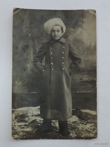 Фото мальчика в форме. 1915 г. Россия. Размер фота 9-13.8 см.