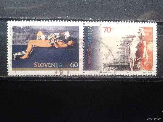 Словения, 1995. Европа: мир и свобода, Mi-4.5 евро гаш., сцепка
