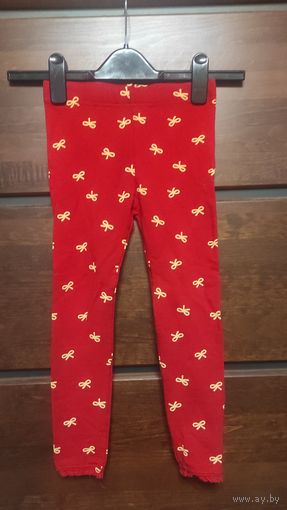 Яркие утепленные леггинсы на рос 116 см (указано 122, но реально маломерят). Практически не носили, не тот размер купили. Длина 62 см, шаговый 46 см, ПОталии тянется 26-32 см.