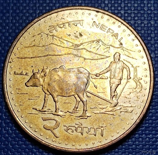 Непал 2 руппи 2009 г.