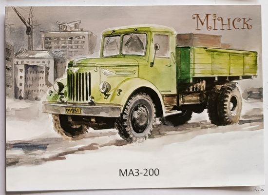 Грузовик МАЗ-200. Авторский календарик, 2026
