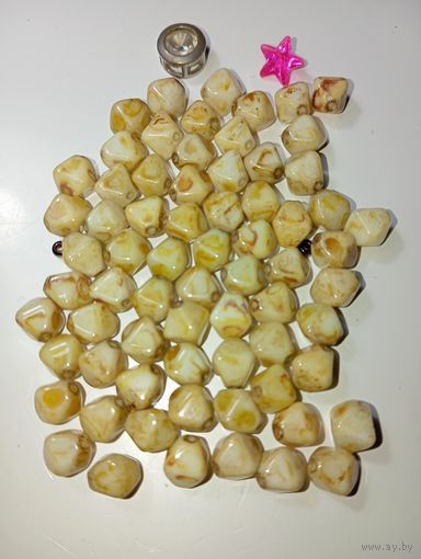 Бусинки из Жёлтогой Агат.