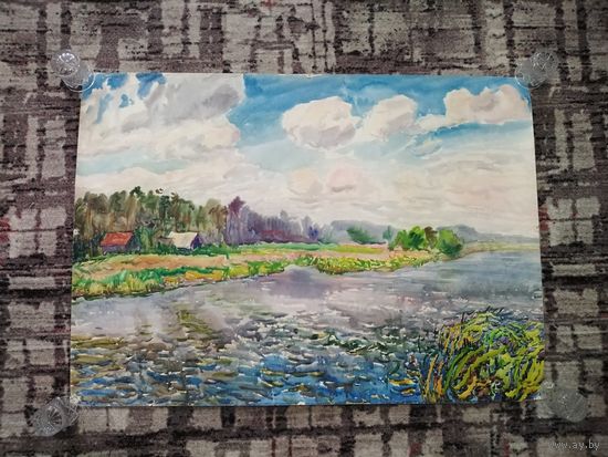 Акварель. Лысов Юлий Романович. Аукцион с рубля.