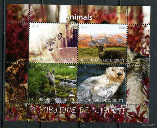 Джибути - 2011 - Фауна - 1 блок. MNH.  (Лот 37JH)-TG2P27
