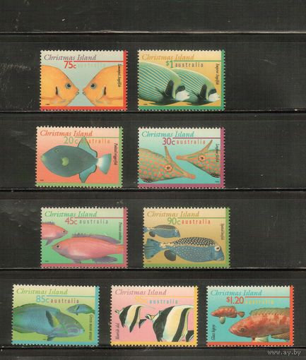Рождества остров-1995-1997 (Мих.413-431) , ** , Морская фауна, Рыбы (полная серия), все 3 серии