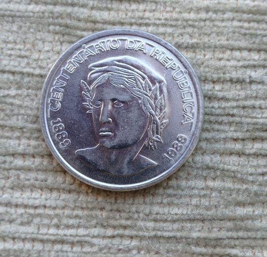 Werty71 Бразилия 1 большой крузадо 1989 1889 100 лет Республике