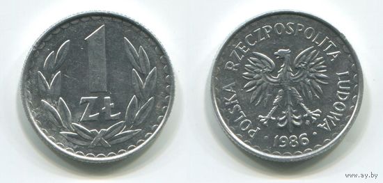 Польша. 1 злотый (1986, XF)