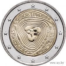 2 евро 2019 Литва Сутартинес UNC из ролла