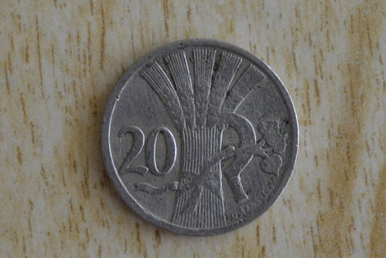 Чехословакия 20 геллеров 1924 с 1 руб