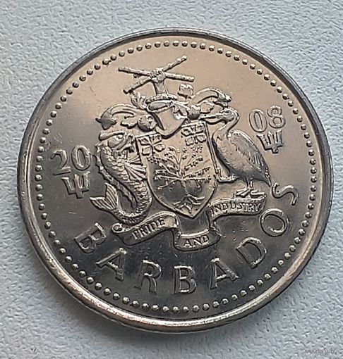 Барбадос 25 Центов 2008.  5-7-19