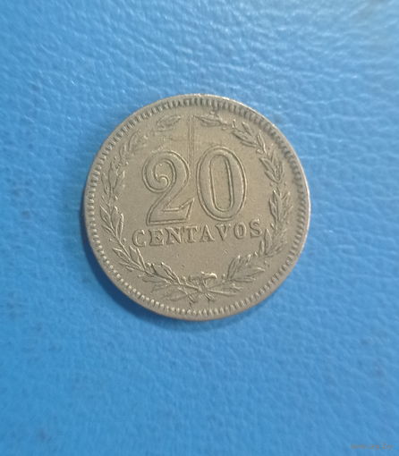 Аргентина 20 сентавос 1920 год