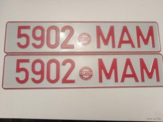 Номер автомобильный (пара) 90-х годов в коллекцию в идеальном состоянии