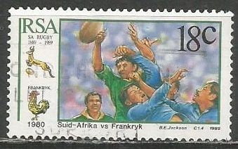 ЮАР. 100 лет регби. 1989г. Mi#775.