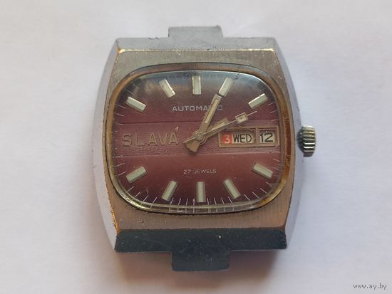 Часы СЛАВА Танк automatic СССР. 27 камней. На ходу.