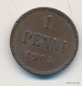 1 пенни 1905 год _состояние VF/ХF