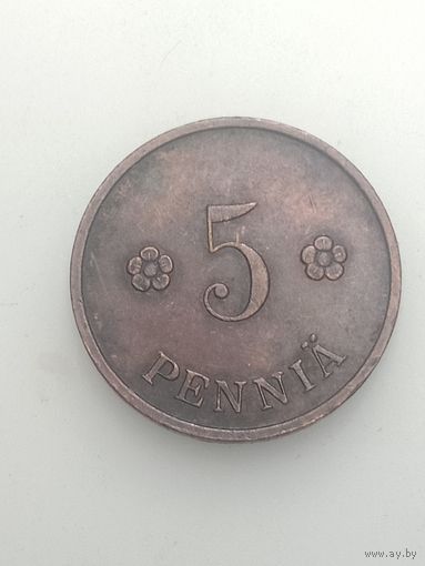 Финляндия 5 пенни 1932 года .