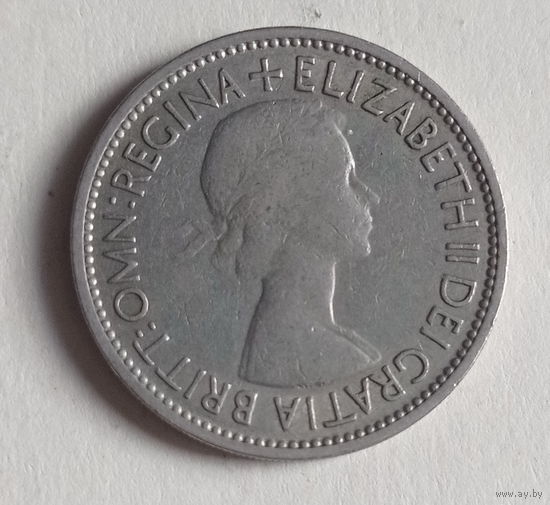 Великобритания 2 шиллинга 1953 год коронация королевы Елизаветы II длинная надпись в легенде