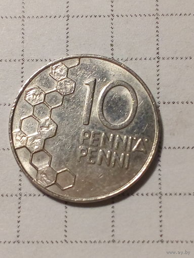 10 пенни Финляндия 1990 год.