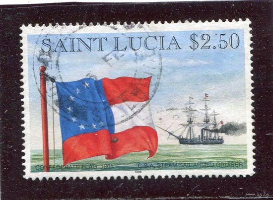 Сент Люсия. Флаги и корабли