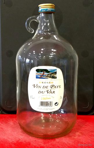 Бутылка * Вино * Винная * VIN DE PAYS * Италия * 3 литра * Высота 30 см * Диаметр 14 см