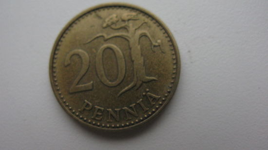 Финляндия 20 пенни 1966