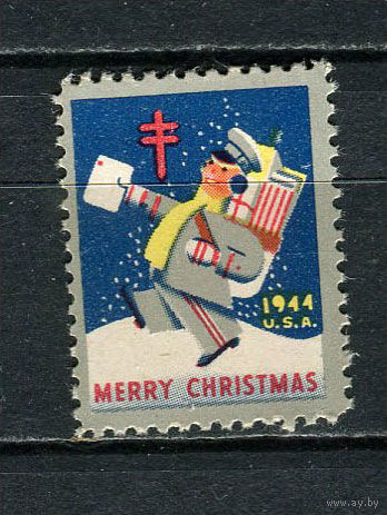 США - 1944 - Рождество и Новый год - 1 виньетка. MNH.  (LOT Gb24)-T10P26