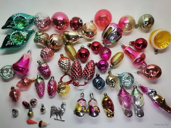 Ёлочные игрушки времён СССР 50-шт