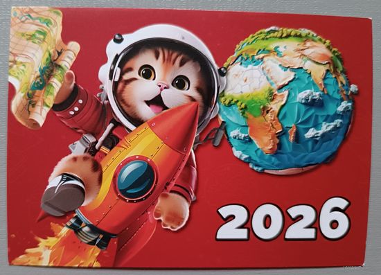Кот. Календарик, 2026