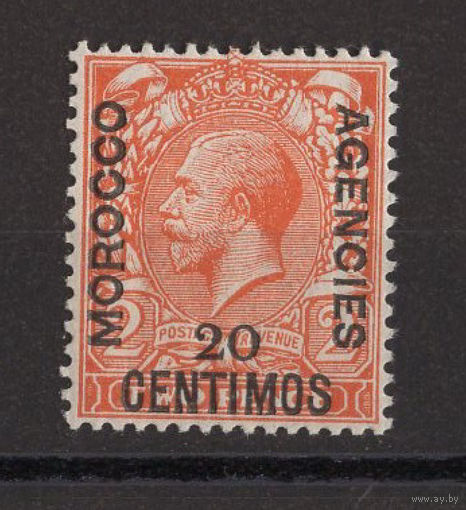 1914 Великобритания ** George V, надпечатка Марокко, испанская валюта (Mi 106)
