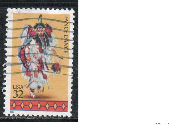 США-1996 (Мих.2730) , гаш., Танцы индейцев
