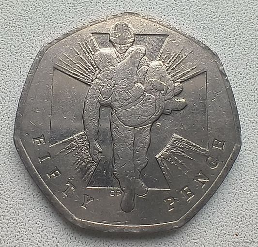 Великобритания 50 пенсов, 2006 Героический акт 4-12-15