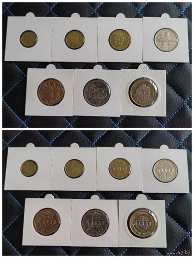 Распродажа !!! Макао 7 монет (10, 20, 50 аво, 1, 2, 5, 10 патак) 1997-2007 гг. UNC