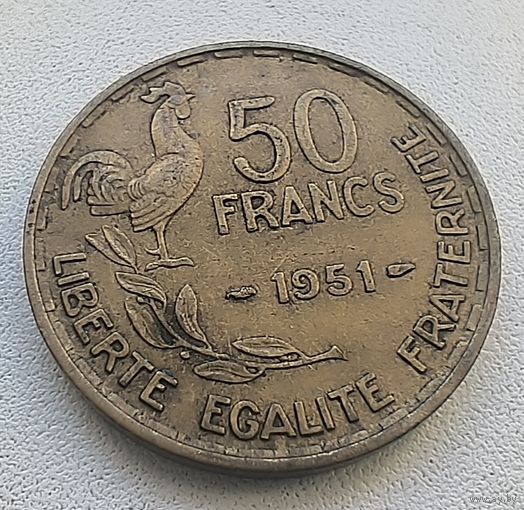 Франция 50 Франков, 1951.  5-4-5
